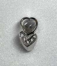 Usado, Schöner Ring mit in Herzform eingefassten Steinen Silber 925 Gr. 56 comprar usado  Enviando para Brazil