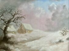 Winter scene oil for sale  DERBY