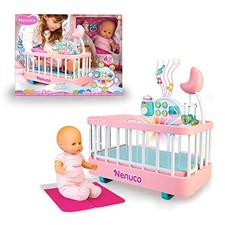 Berço Nenuco Good Sleep com boneca bebê, boneca 14" - Rosa - arranhão e dente, usado comprar usado  Enviando para Brazil