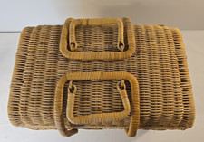 Vtg wicker basket for sale  Glasgow