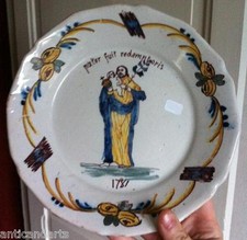 Assiette patronymique faience d'occasion Assiette patronymique faience d'occasion  Ham