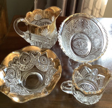 Pressed glass gold for sale  Schenectady