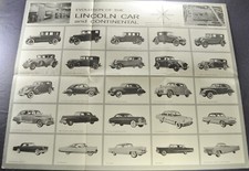 1958 Lincoln and Continental Evolution History Poster Excelente Original 58 comprar usado  Enviando para Brazil