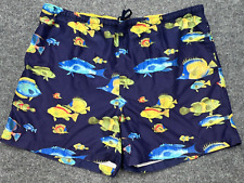Usado, Bermuda de natação masculina NAUTICA XXL 44-48 peixe por toda parte forrada de malha AOP comprar usado  Enviando para Brazil