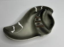 Cinzeiro Cerâmico Vintage MCM Art Deco Cinza Folha de Ouro Ameba 1950’s 10 Polegadas comprar usado  Enviando para Brazil