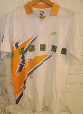 NIKE CHALLENGE COURT AGASSI VINTAGE 90s Tennis Maglia Shirt Camiseta Trikot M na sprzedaż  Wysyłka do Poland