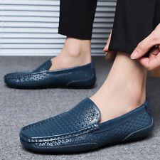 Zapatos informales para hombre mocasines de cuero transpirables sin cordones mocasines zapatos para conducir segunda mano  Embacar hacia Mexico