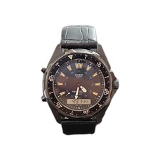 Relógio de mergulho Casio Japão Ana-Digi alarme cronógrafo resistente à água pulseira de couro AMW 360 comprar usado  Enviando para Brazil