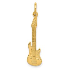 Usado, Pingente de berloque de guitarra feminino ouro amarelo 14k comprar usado  Enviando para Brazil