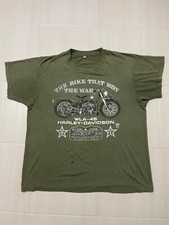Rara Camisa Vintage Anos 80 Harley Davidson a moto que ganhou a guerra WLA-45, usado comprar usado  Enviando para Brazil