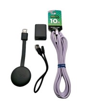Google Chromecast 3ª Geração HDMI Carvão NC26A5 Testado 10 pés Cabo Fundição comprar usado  Enviando para Brazil