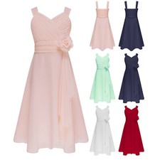 Vestido de festa de casamento princesa chiffon sem mangas flor meninas vestidos de baile comprar usado  Enviando para Brazil