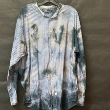 Camisa polo Ralph Lauren tingida colarinho mandarim tamanho grande manga longa azul comprar usado  Enviando para Brazil