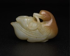 Usado, Estátua de ganso requintada esculpida à mão de jade hetian natural certificada. comprar usado  Enviando para Brazil