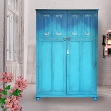 Painted armoire vintage for sale  LEICESTER