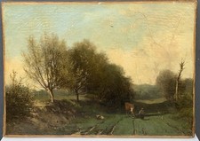 Tableau ancien toile d'occasion  Paris IX