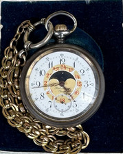 Taschenuhr mondphase kalender gebraucht kaufen  Siegburg