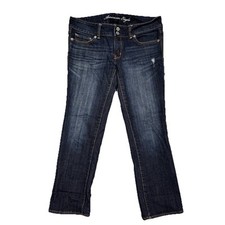 Jeans American Eagle Artist feminino 6 (32x24,5) cropped cintura baixa azul comprar usado  Enviando para Brazil