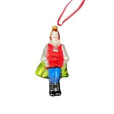 Enfeite de árvore de Natal de vidro príncipe com capa verde  comprar usado  Enviando para Brazil