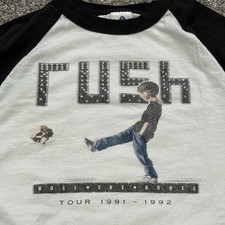 Camiseta de beisebol masculina vintage anos 90 Rush Roll The Bones Tour-Raglan L Rock 2004, usado comprar usado  Enviando para Brazil