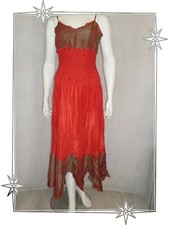 Robe bretelles orange d'occasion  Foix