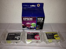 Lote de 5 cartuchos de tinta EPSON 125 combo + singles 5 carrinhos selados 2014 Warr. comprar usado  Enviando para Brazil