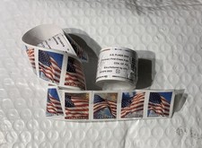 Rolo/bobina selado 4 bandeiras USPS selos de primeira classe para sempre US$ 73 VENDEDOR EUA varejo comprar usado  Enviando para Brazil
