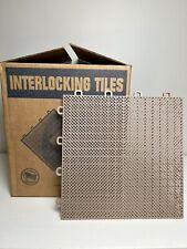 Azulejos de piso intertravados 12 polegadas bloco plástico pacote com 30 bege deck pátio spa NOVO comprar usado  Enviando para Brazil