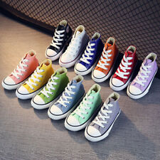 Dzieci High Top Płócienne buty Trampki szkolne Chłopcy Dziewczęta Sznurowane Casual Sneakersy@💕 na sprzedaż  PL