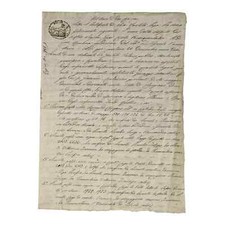 Antico certificato documento usato  Montesilvano
