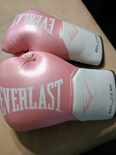Luvas de boxe femininas Everlast Elite 12 oz rosa e branco treinamento M comprar usado  Enviando para Brazil