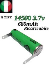 Batteria Pila Litio Ricaricabile SONY 14500 VR2 680mAh 10A Lamelle Saldare a U na sprzedaż  Wysyłka do Poland