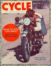 Cycle Magazine February 1952 – Break 115 with your Harley-Davidson - Very Good+ segunda mano  Embacar hacia Mexico