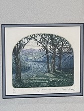 Landscape etching signed for sale  BURY ST. EDMUNDS