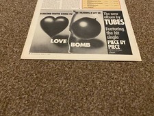 RSBK11 ANÚNCIO 6X10 THE TUBES NOVO ÁLBUM LOVE BOMB comprar usado  Enviando para Brazil