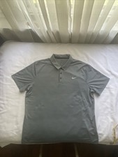 Polo Nike Dry Fit XXL cinza com emblema Nike peito 26”C X 31”L(279)6 comprar usado  Enviando para Brazil