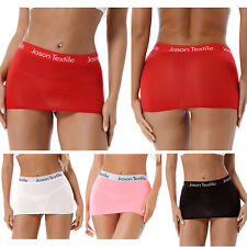 Micro mini-saia elástica feminina lingerie transparente Bodycon saia lápis comprar usado  Enviando para Brazil