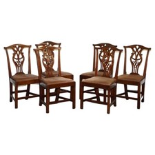 CONJUNTO LINDO ESTILO CHIPPENDALE DE 6 CADEIRAS DE JANTAR QUADRO H comprar usado  Enviando para Brazil