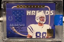 2001 Donruss Threads MARVIN HARRISON Jogo Usado/Automático 011/100 APENAS PRIMEIROS 15 Auto'd comprar usado 2001 Donruss Threads MARVIN HARRISON Jogo Usado/Automático 011/100 APENAS PRIMEIROS 15 Auto'd comprar usado  Enviando para Brazil