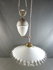 Monte-et-Baisse en porcelaine avec son abat-jour en opaline blanche ca.1920... comprar usado  Enviando para Brazil