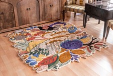 Tapete Floral Moderno Feito à Mão Tapete Irregular Designer Tufado Personalizar Tapete de Área comprar usado  Enviando para Brazil