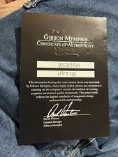 Gibson memphis coa for sale  Omaha