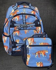 Conjunto de Mochila e Lancheira Pottery Barn Kids Blue Tiger LIAM WWF Collab  comprar usado  Enviando para Brazil
