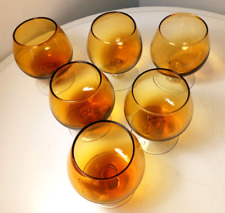 Amber glass goblets for sale  LLANFAIRPWLLGWYNGYLL