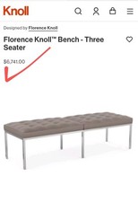 Florence knoll leather for sale  Newark