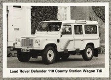 Fotografia de imprensa LAND ROVER Defender 110 County Station Wagon Tdi P&B 1990-91 comprar usado Fotografia de imprensa LAND ROVER Defender 110 County Station Wagon Tdi P&B 1990-91 comprar usado  Enviando para Brazil