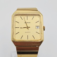 Birks Relógio Regata Masculino Tom Dourado Vestido Couro 29mm, Não Funciona, Peças Relógio comprar usado  Enviando para Brazil