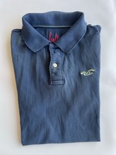 Camisa polo masculina Hollister retrô Y2K azul desgastada popeline preppy média comprar usado  Enviando para Brazil
