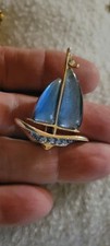 Sailboat brooch pin for sale  Ely