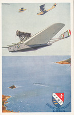 Cartolina antica aviazione usato  Voghera